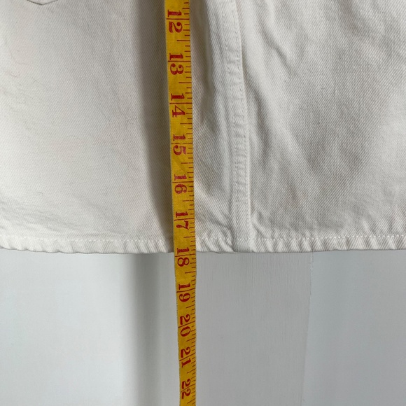 GRLFRND‎ Blare White Jean Skirt, Larchmont Ivory, 30 - Picture 7 of 13